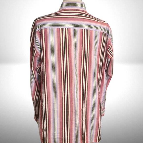 Robert Graham Multicolor Striped Button-Up Shirt – Size 2XL (Classic RG Style) - Picture 5 of 10